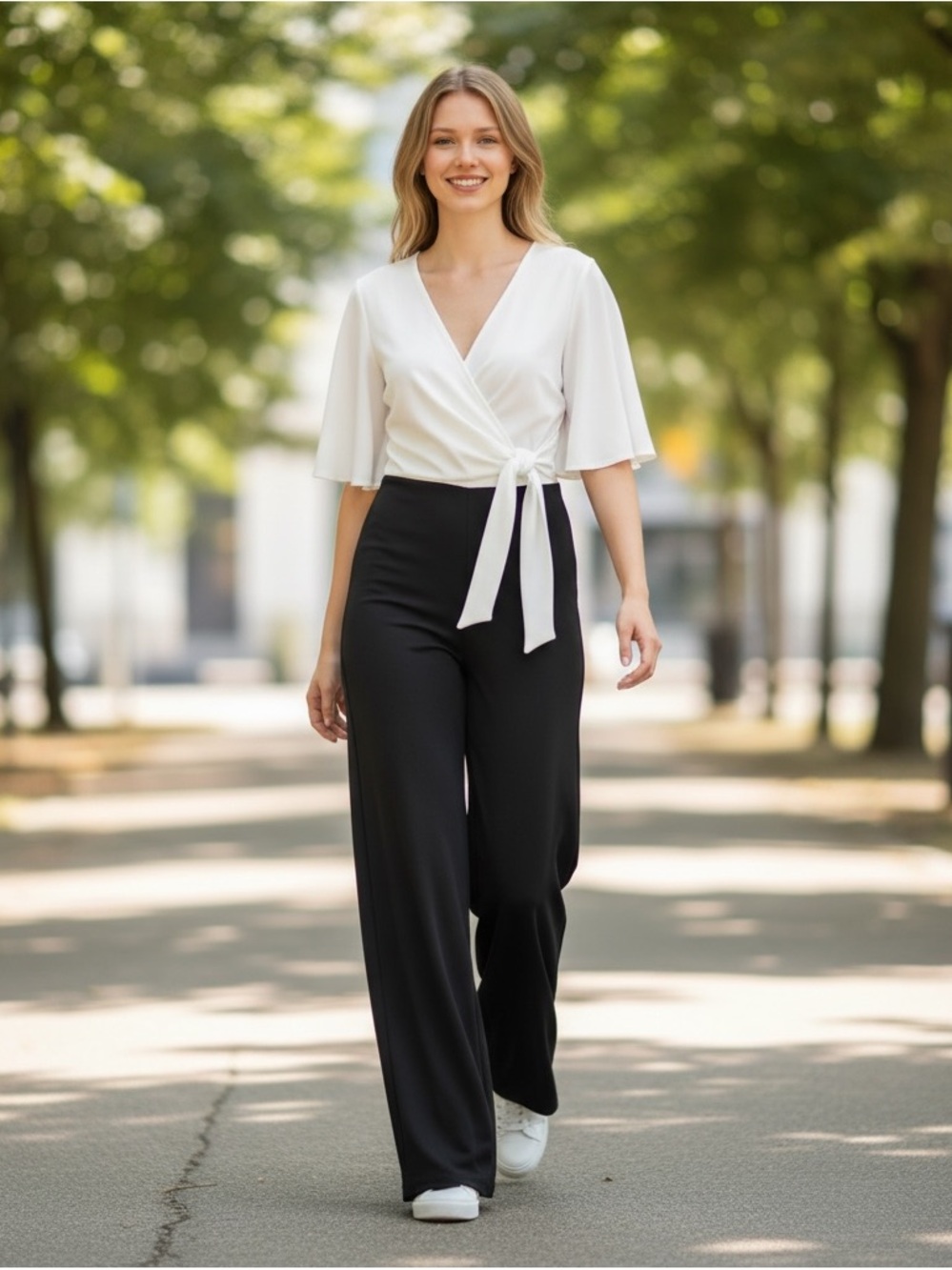 QUIZ Women’s 8 Black White Jumpsuit